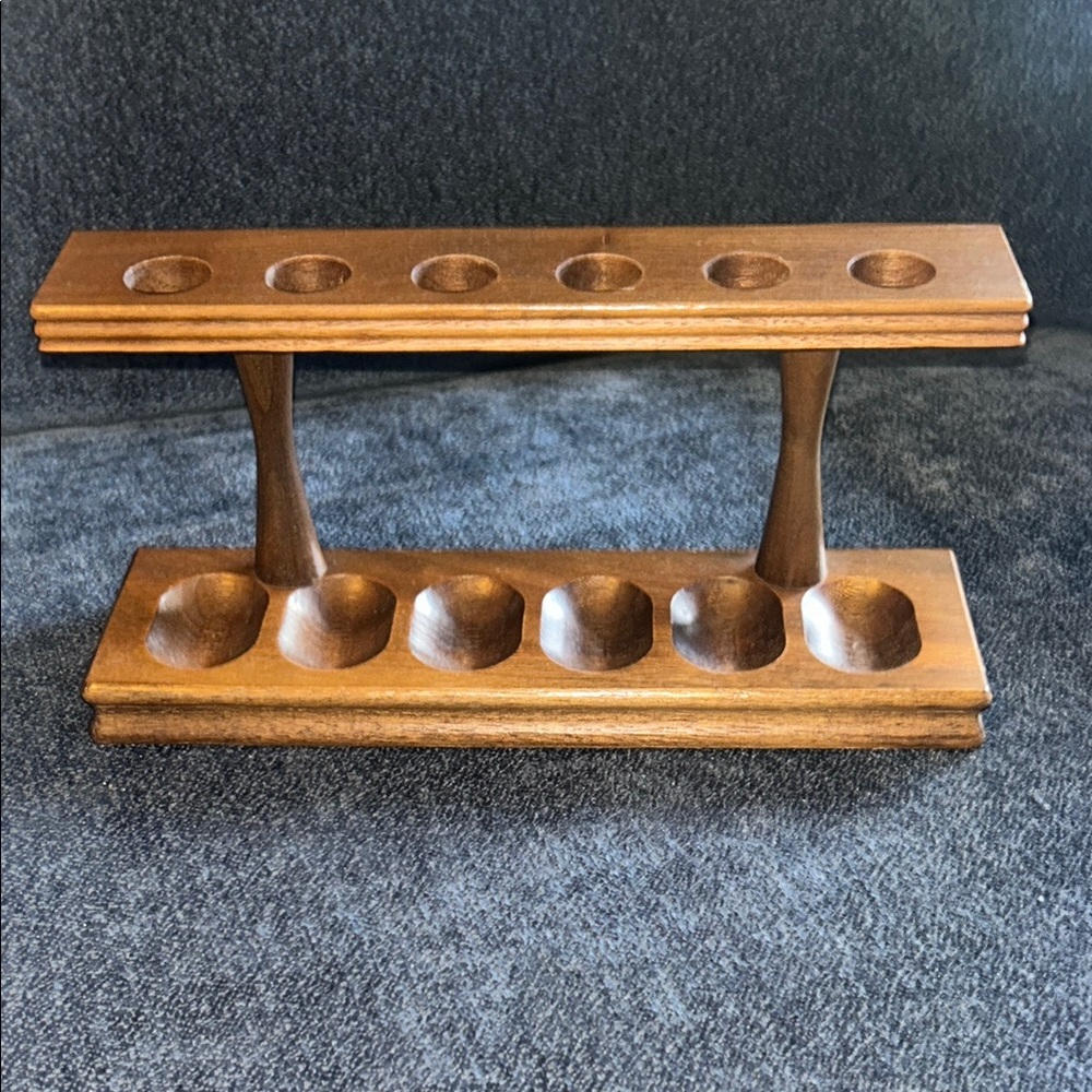Vintage Walnut Pipe Stand